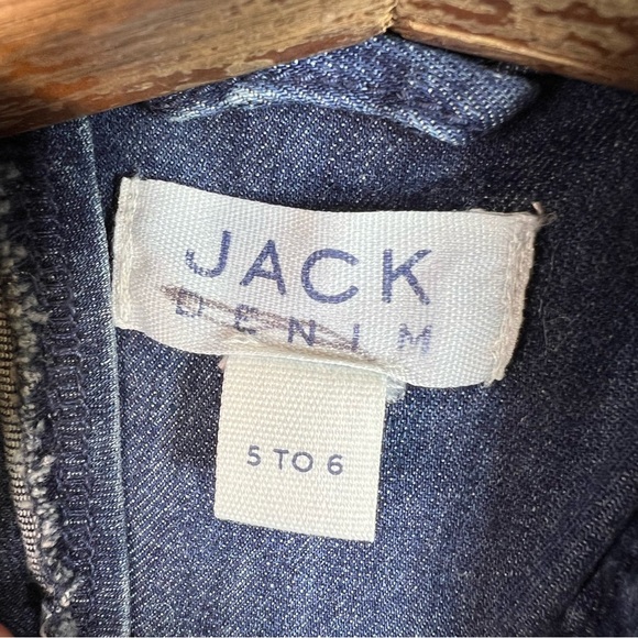 Janie and Jack Girls Denim Jean Coat Jacket Size 5-6 Preppy - Picture 5 of 8